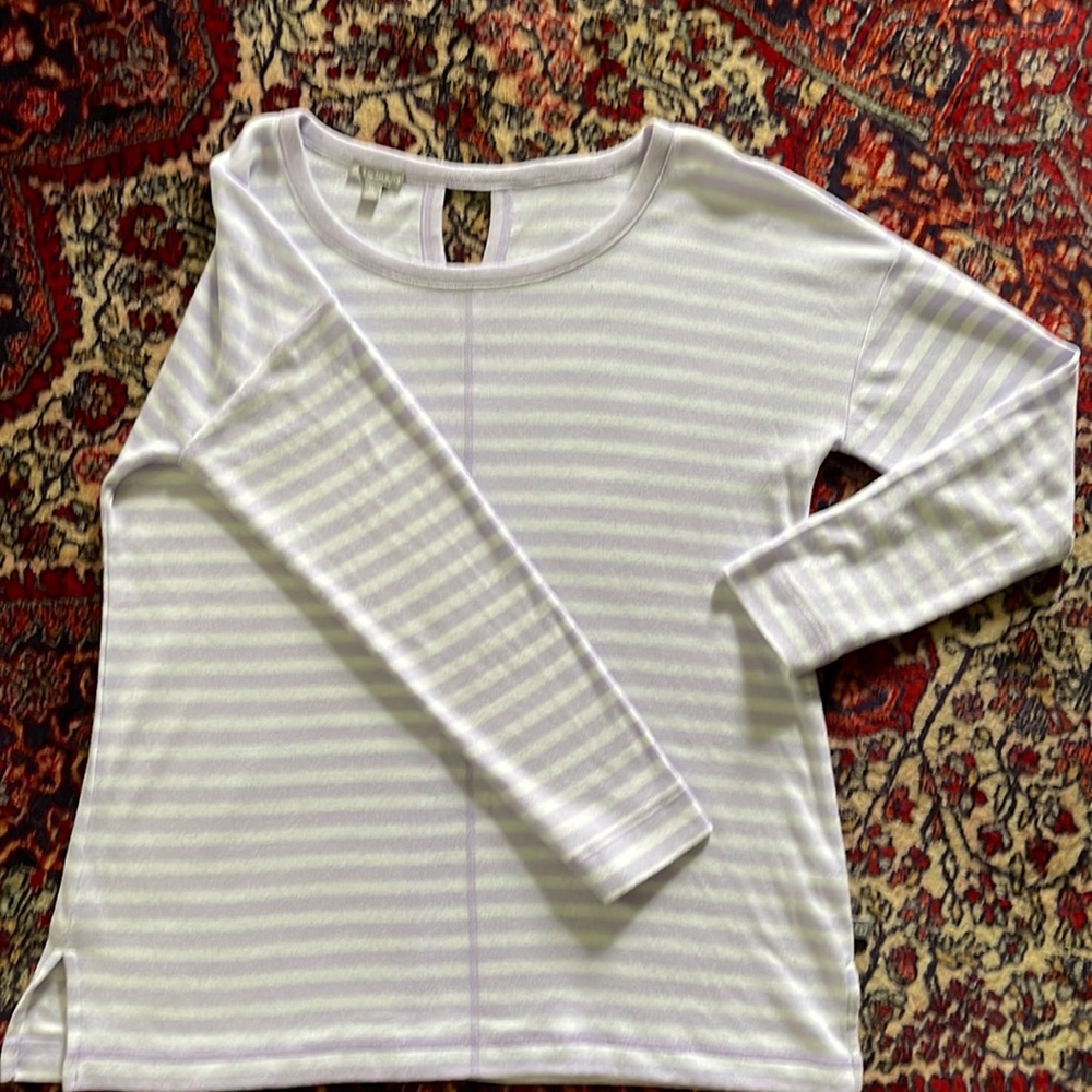Lavender and White Striped Tunic